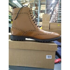 Anthony Veer Mens Grant Wing Tip Boots Walnut 10 D - Medium